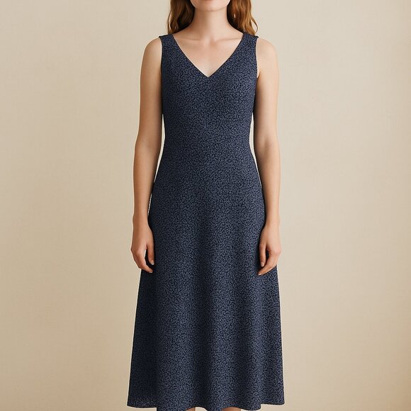 Vtg  Old Navy Dress 6  Midi Floral Dainty Blue‎ Flowy Shift Cottagecore 90s Y2k - Picture 1 of 9